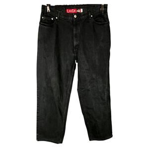Men's Vintage 90s Y2K Levi's Silvertab Baggy Loose Black Jeans - 38x34